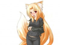 U13161 9230 animal ears blush foxgirl jacket orange hair red eyes tail white 38937.jpg